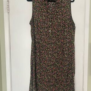 J. Jill Black Floral Patterned Dress